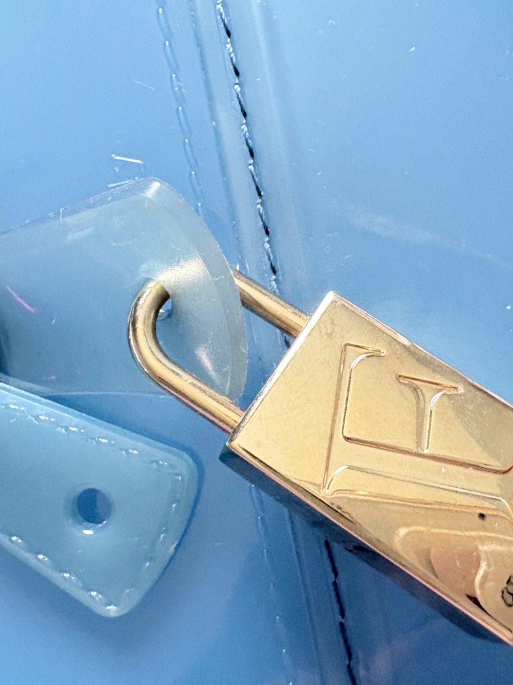 Furla Candy Bag Ice Blue PVC Jelly Satchel Boston Top Handle Purse Italy - Picture 7 of 8